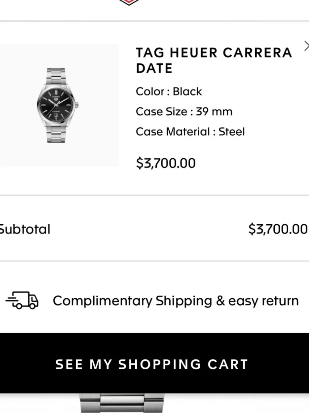 Tag Heuer Men's Carrera Watch